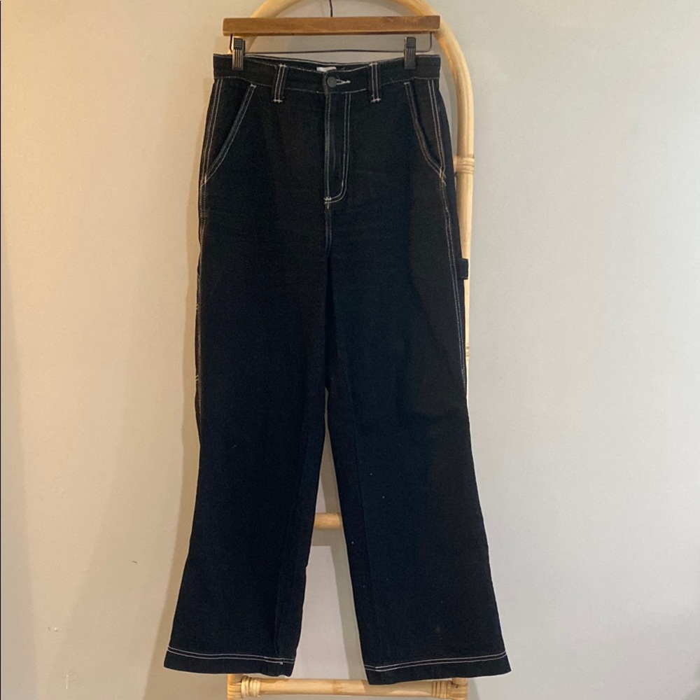 Cello Black Straight Leg Carpenter Jeans with Classic Style